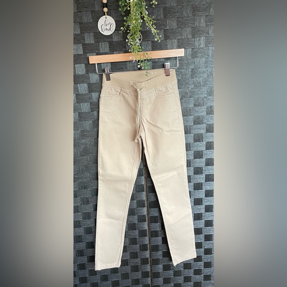 Justice Pull on Khaki Pants Girls Size 10 Slim